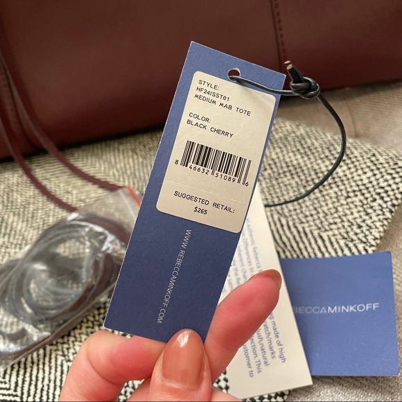 Rebecca Minkoff Medium MAB Tote Black Cherry - Picture 6 of 15